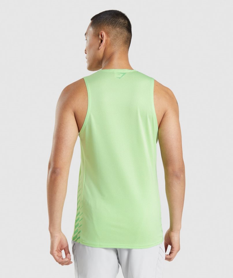 Men's Gymshark Sport Stripe Tanks Mint | CA D8051A